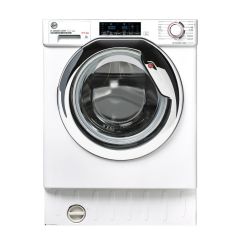 Hoover HBDOS 695TAMCE-80 H-WASH&DRY 300 PRO Integrated Washer Dryer, 9/5kg Capacity, 1600rpm, D/A Energy Rated - White & Chrome