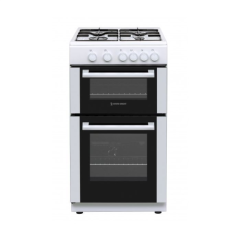 White Knight ATTCG50W Freestanding Twin Cavity Gas Cooker - White