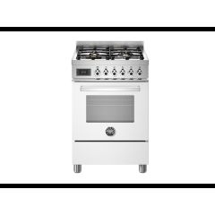 Bertazzoni PRO64L1EBIT Professional 60cm Dual Fuel Single Cooker - Gloss White