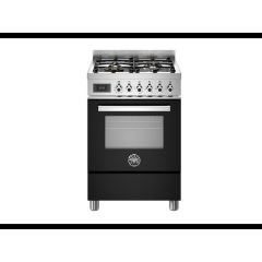 Bertazzoni PRO64L1ENET Professional 60cm Dual Fuel Single Cooker - Gloss Black